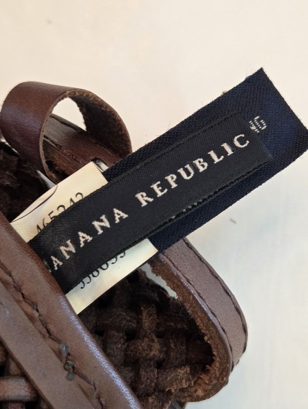 Banana Republic Leather Chocolate Brown Wide Braided Belt M Leather Buckle - Picture 15 of 16